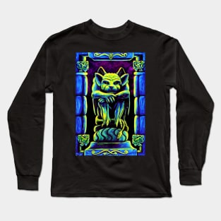 Gothic Gargoyle Cool Trippy Vintage Blacklight Goth Hippie Long Sleeve T-Shirt